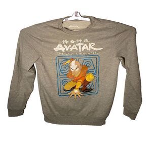 Avatar Sweatshirts Men's Size M Gray Cotton Blend The Last Airbender Pullover‎